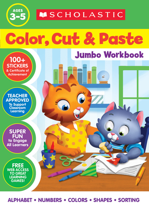 Color, Cut & Paste Jumbo Workbook by Scholastic, 9781546106999