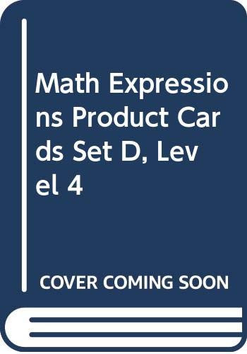 Product Cards, Set D Level 3/4 by MATH, 9780618715503