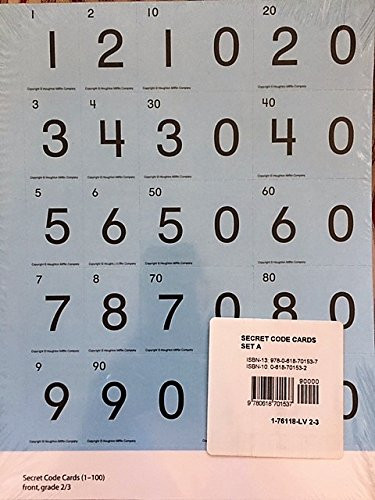 Secert Code Cards, Set A Levels 2-3 by MATH, 9780618701537