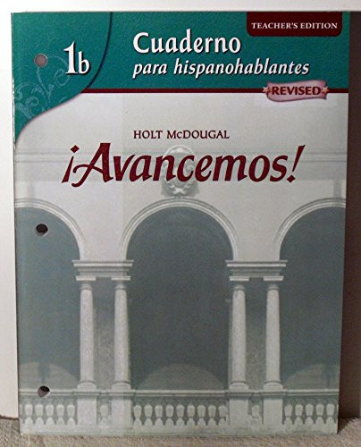 Cuaderno para hispanohablantes Workbook Teacher's Edition Level 1B (Spanish Edition) by , 9780618752270