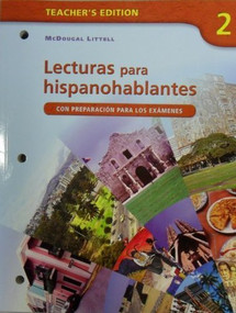Lecturas para hispanohablantes Workbook Teacher's Edition Level 2 (Spanish Edition) by , 9780618752522