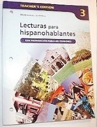 Lecturas para hispanohablantes Workbook Teacher's Edition Level 3 (Spanish Edition) by , 9780618752539