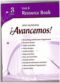Unit Resource Book 8 Level 3 (Spanish Edition) by ML, 9780618753703