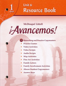 Unit Resource Book 6 Level 1 (Spanish Edition) by ML, 9780618766178