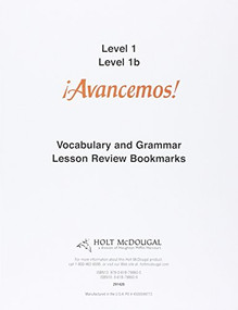 Lesson Review Bookmarks Levels 1B/1 (Spanish Edition) by ML, 9780618798605
