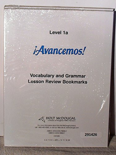 Lesson Review Bookmarks Level 1A (Spanish Edition) by ML, 9780618798582