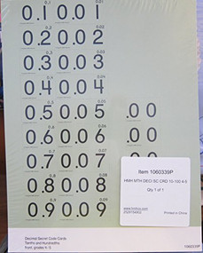 Decimal Secret Code Cards (Tenths and Hundredths) Levels 4-5 by Math, 9780547212777