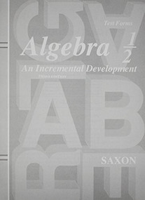 Extra Tests Forms Grade 8 (3rd Edition) by SAXON, 9781591411734