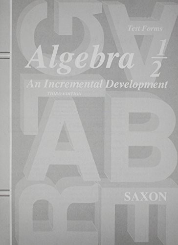 Extra Tests Forms Grade 8 (3rd Edition) by SAXON, 9781591411734