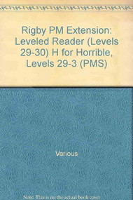 H for Horrible (Individual Student Edition Sapphire (Levels 29-30)) by RIGBY, 9780757892554