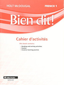 Cahier d'activités Student Edition Levels 1A/1B/1 (French Edition) by HOLT MCDOUGAL, 9780547951805