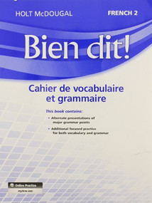 Vocabulary and Grammar Workbook Student Edition Level 2 (French Edition) by HOLT MCDOUGAL, 9780547951843