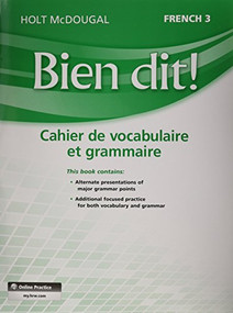 Vocabulary and Grammar Workbook Student Edition Level 3 (French Edition) by HOLT MCDOUGAL, 9780547951850