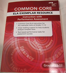 Common Core ELA Exemplar Teacher's Guide Grades 11-12 by HMH HMH, 9780544028111