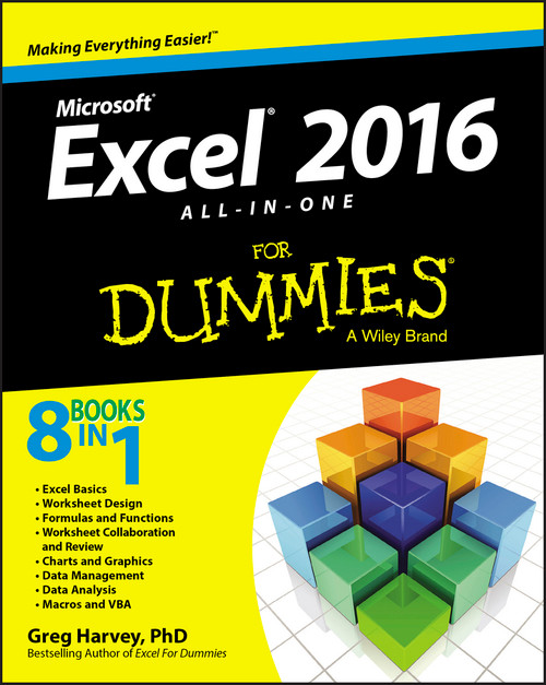 Excel 2016 All-in-One For Dummies by Greg Harvey, 9781119077152
