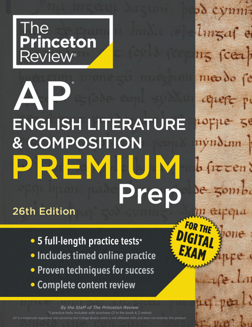 Princeton Review AP English Literature & Composition Premium Prep, 26th Edition (5 Practice Tests + Digital Practice Online + Content Review) by The Princeton Review, 9780593518458