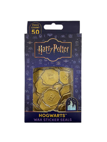 Harry Potter: Hogwarts Gold Wax Sticker Seals (Set of 50) by Insight Editions, 9798886639902