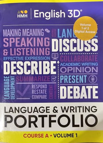 Course A Volume 1 Language & Writing Portfolio by HOUGHTON MIFFLIN HARCOURT, 9780358609599