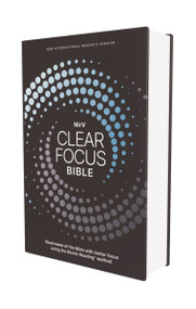 NIrV, Clear Focus Bible, Hardcover, Charcoal/Blue (Read more of the Bible with better focus using the Bionic Reading Method) by Zondervan, 9780310465522