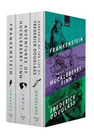 Bookshelf in a Box Volume 2 (Frankenstein, Adventures of Huckleberry Finn, Narrative of the Life of Frederick Douglass) by Dover Publications, 9780486325415