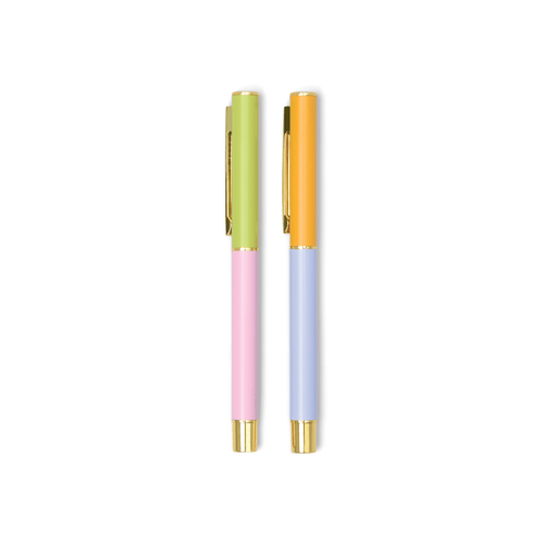 COLOR BLOCK PENS, SET OF 2 - LILAC + CORNFLOWER, DCBS1009