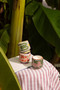 A DOPO 8 OZ HANDPAINTED "SNAKE" CERAMIC CANDLE - WILD LEMONGRASS, AD0801