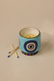 A DOPO 8 OZ HANDPAINTED "EYE" CERAMIC CANDLE - INCENSE & SMOKE, AD0802