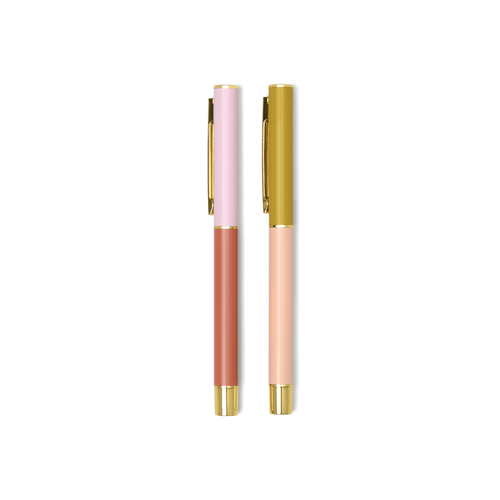 COLOR BLOCK PENS, SET OF 2 - ROSEWOOD + BLUSH, DCBS1011