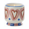 A DOPO 8 OZ HANDPAINTED "HEARTS" CERAMIC CANDLE - ROSEWOOD VANILLA, AD0804