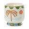 A DOPO 8 OZ HANDPAINTED "PALM TREE" CERAMIC CANDLE - LUSH PALMS, AD0805