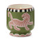 A DOPO 8 OZ HANDPAINTED "TIGER" CERAMIC CANDLE - BLACK CEDAR & FIG, AD0806