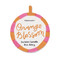 A DOPO 8 OZ HANDPAINTED "SUN" CERAMIC CANDLE - ORANGE BLOSSOM, AD0807