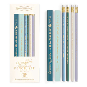 PENCIL SET, 2 CARPENTER + 4 HEX - "OFFICE SHENANIG, DPS2184