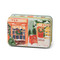 HOLIDAY TIN 5 OZ MATTE ILLUSTRATED TIN WITH STOREFRONT SCENE - SWEET ORANGE & FIR, CT0504