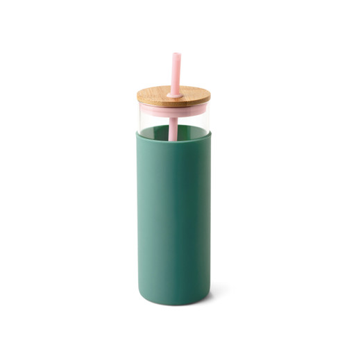TUMBLER WITH STRAW - PEACHY/HUNTER, DTUM1001