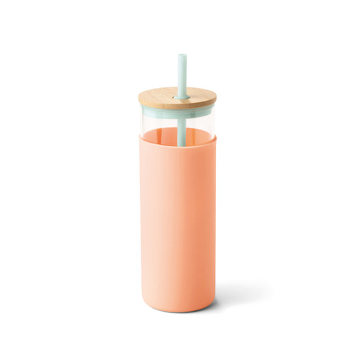 TUMBLER WITH STRAW - MINT/PEACH, DTUM1003