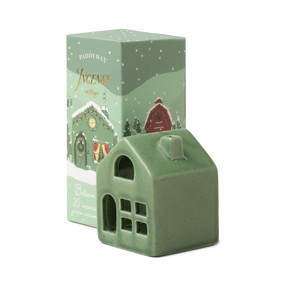 CERAMIC INCENSE COTTAGE, GREEN - 20 COUNT INCENSE CONES, BALSAM & FIR, IN0021
