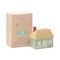 CERAMIC INCENSE & TEA LIGHT HOLDER ENGLISH COTTAGE, GREEN - 1 TEA LIGHT & 20 COUNT INCENSE CONES, PALO SANTO, IN0025