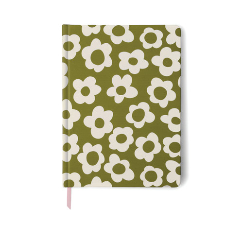 JUMBO SOFT TOUCH JOURNAL - GREEN GROOVY FLORAL, JD801016
