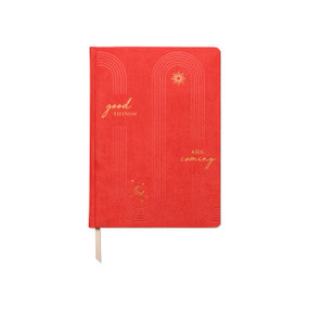 JUMBO VEGAN SUEDE JOURNAL - "GOOD THINGS ARE COMING", JD802025