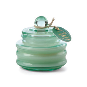 BEAM 3 OZ. BRIGHT GREEN GLASS WITH LID - MISTED LIME, MG0321