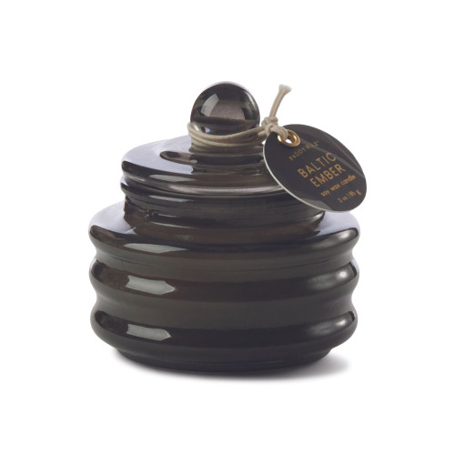 BEAM 3 OZ. BLACK GLASS WITH LID - BALTIC EMBER, MG0324