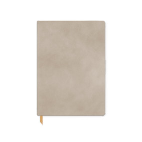VEGAN SUEDE FLEX COVER UNDATED PLANNER, 5.75 X 8 - MUSHROOM, JS2001003
