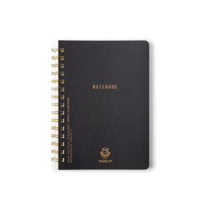 TWIN WIRE JOURNAL, 6" X 8.25" - EBONY, JTW681007