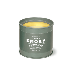 PARKS 6 OZ GREAT SMOKY MOUNTAINS GREEN GLOSSY TIN - MAPLEWOOD + MOSS, PK0605