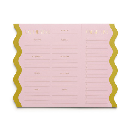 MEAL PLANNER NOTEPAD WITH MAGNETS - PINK + CHARTREUSE, MPN2002