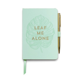 VINTAGE SASS NOTEBOOK WITH PEN - LEAF ME ALONE, NWP1002