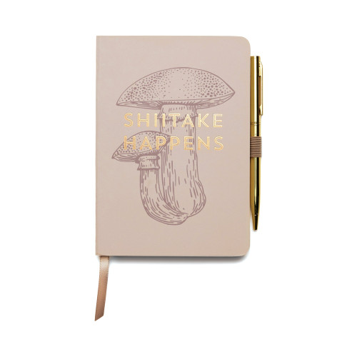 VINTAGE SASS NOTEBOOK WITH PEN - SHIITAKE HAPPENS, NWP1003