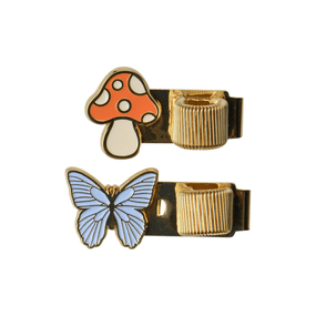 PEN CLIPS - BUTTERFLY + MUSHROOM, SET OF 2, PCS1003