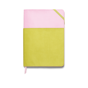 VEGAN LEATHER POCKET JOURNAL, 7" X 9" - LILAC + MATCHA, PJ1001